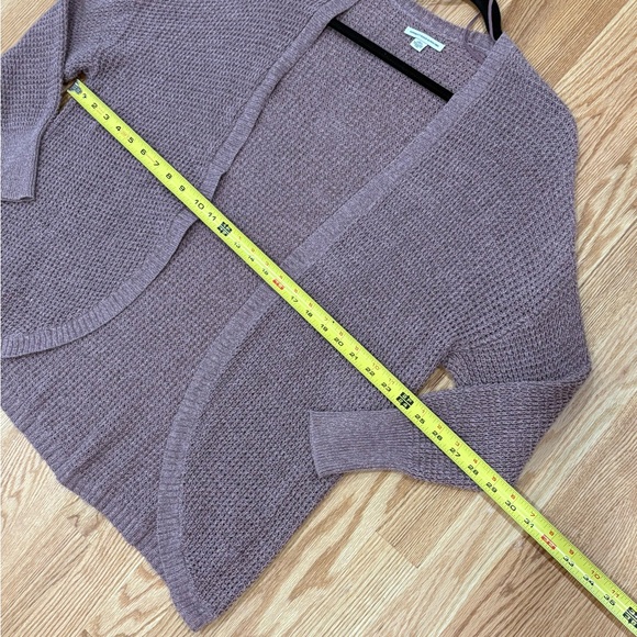 American Eagle Dusty Rose Pink Purple Soft Open Front Cardigan Sweater XS Small - Picture 3 of 4